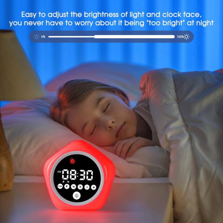 Kids Alarm Clock with Green & Red Light, Toddler Sleep Training OK to Wake Clock for Children Kids Alarm Clock with Green & Red Light, Toddler Sleep Training OK to Wake Clock for Children