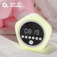 Réveil Enfant avec Lumière Verte/Rouge - Horloge d’Apprentissage du Sommeil pour Tout-Petits