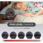 Réveil Sonic Bomb double alarme très forte avec vibreur, noir, pour gros dormeurs, batterie de secours Réveil Sonic Bomb double alarme très forte avec vibreur, noir, pour gros dormeurs, batterie de secours