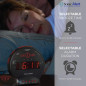 Réveil Sonic Bomb double alarme très forte avec vibreur, noir, pour gros dormeurs, batterie de secours Réveil Sonic Bomb double alarme très forte avec vibreur, noir, pour gros dormeurs, batterie de secours