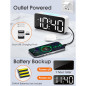 Cadmos Super Loud Digital Alarm Clock for Heavy Sleepers with 7-Color Night Light, Adjustable Volume, USB Charger (White+RGB) Cadmos Super Loud Digital Alarm Clock for Heavy Sleepers with 7-Color Night Light, Adjustable Volume, USB Charger (White+RGB)