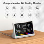 16-in-1 Indoor Air Quality Monitor with 7 Display, AQI Alerts, CO2, PM2.5, TVOC, HCHO, Temp & Humidity 16-in-1 Indoor Air Quality Monitor with 7 Display, AQI Alerts, CO2, PM2.5, TVOC, HCHO, Temp & Humidity