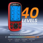Appareil TENS Dual Channel 3-en-1, 24 Modes, 40 Niveaux, Rechargeable avec 12 Électrodes et Étui EVA Appareil TENS Dual Channel 3-en-1, 24 Modes, 40 Niveaux, Rechargeable avec 12 Électrodes et Étui EVA