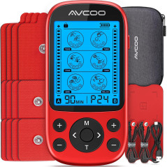 Appareil TENS 3-en-1 Rechargeable, 24 Modes & 40 Niveaux