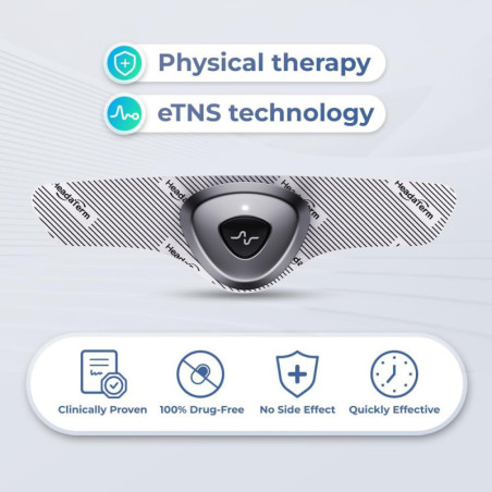 HeadaTerm-2 Casque Rechargeable e-TNS Traitement Migraine Sans Médicaments, Rapide, Efficace, 3 Électrodes