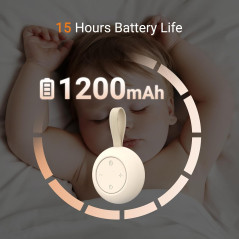 Machine à Sons Portable pour Bébé - Bruit Blanc, 12 Sons Apaisants, Minuterie, 15h Batterie, Clip Poussette