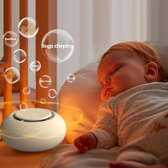 Portable Baby Sound Machine with 12 Soothing Sounds & 15H Battery Life