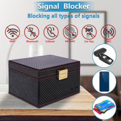 TICONN Boîte Faraday Blocage Signal Clé Sans Clé Carbone