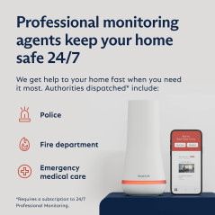 SimpliSafe 8-Piece Wireless Home Security System with Optional 24/7 Monitoring, Alexa & Google Compatible, White