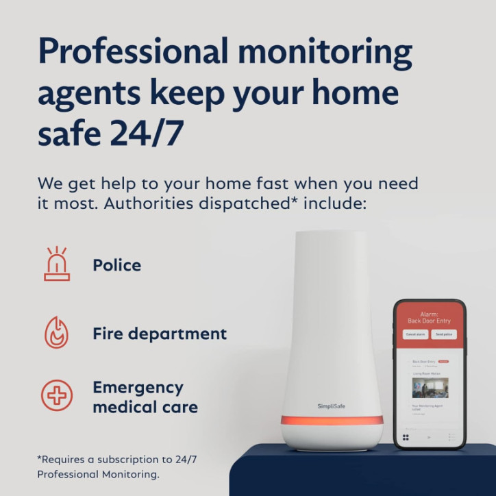 Système de Sécurité Domestique Sans Fil SimpliSafe 8 pièces - Surveillance 24/7 Optionnelle - Alexa & Google Compatible Système de Sécurité Domestique Sans Fil SimpliSafe 8 pièces - Surveillance 24/7 Optionnelle - Alexa & Google Compatible