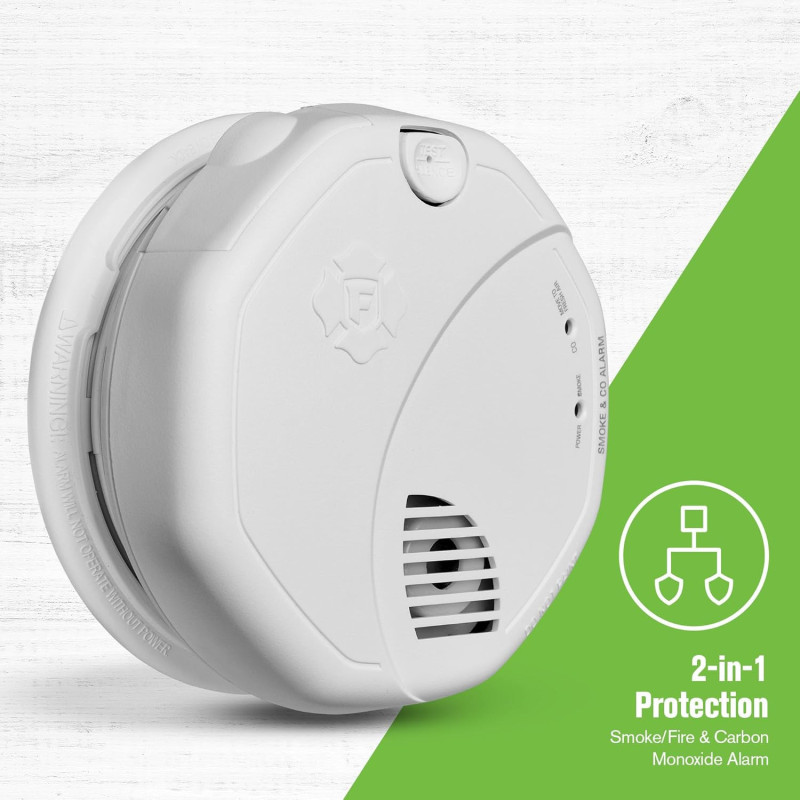 First Alert SMCO100 Smoke & CO Alarm Battery Operated 1-Pack White