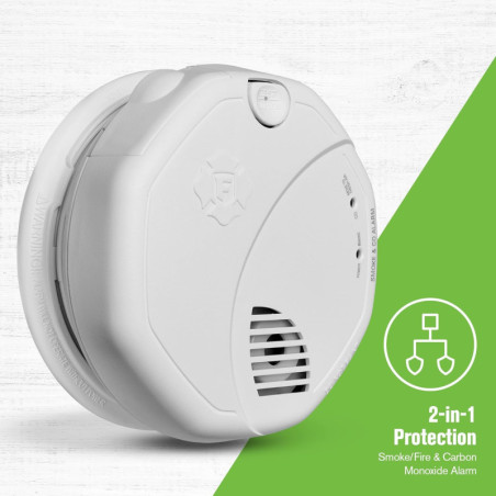 First Alert SMCO100 Smoke & CO Alarm Battery Operated 1-Pack White