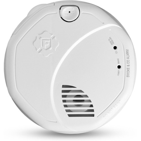 First Alert SMCO100 Battery-Operated Smoke & Carbon Monoxide Alarm with Test & Silence Button, White, 1-Pack