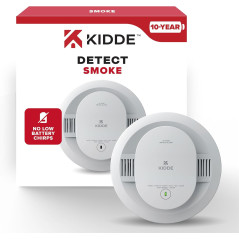 Détecteur de fumée Kidde 10 ans avec voyant LED et batterie