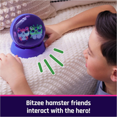 BITZEE Boule Interactive pour Hamster avec Plus de 20 Hamsters, Réagit au Toucher - Cadeau Enfant