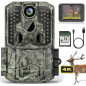 WOSPORTS 48MP 4K Trail Camera, 0.2s Trigger, Night Vision, IP66 Waterproof, 2.0'' LCD, 120° Wide Lens