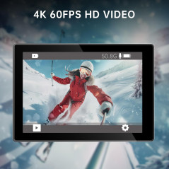 Caméra Action ODDV 4K60FPS Étanche 132FT avec Écran Tactile
