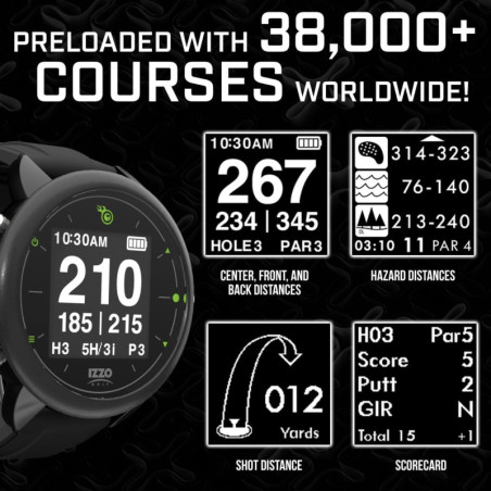 Montre GPS Golf Izzo Swami avec Suggestions Personnalisées de Clubs