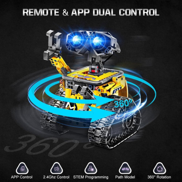 HOGOKIDS Robot Construction 5-en-1 Télécommandé & APP Contrôlé - Jouet STEM 520 pcs pour Enfants 6-12+ ans HOGOKIDS Robot Construction 5-en-1 Télécommandé & APP Contrôlé - Jouet STEM 520 pcs pour Enfants 6-12+ ans