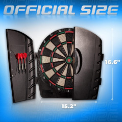 Franklin Sports Electronic Soft Tip Dart Board Set with Digital Scoreboard and 6 Darts Included