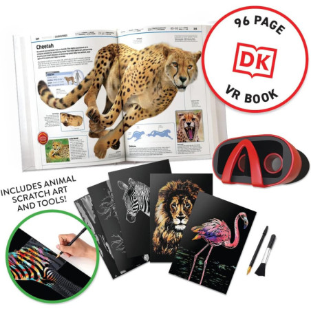 Abacus Brands Virtual Reality Animals Gift Box – Interactive VR Book & STEM Activity Set for Ages 8+