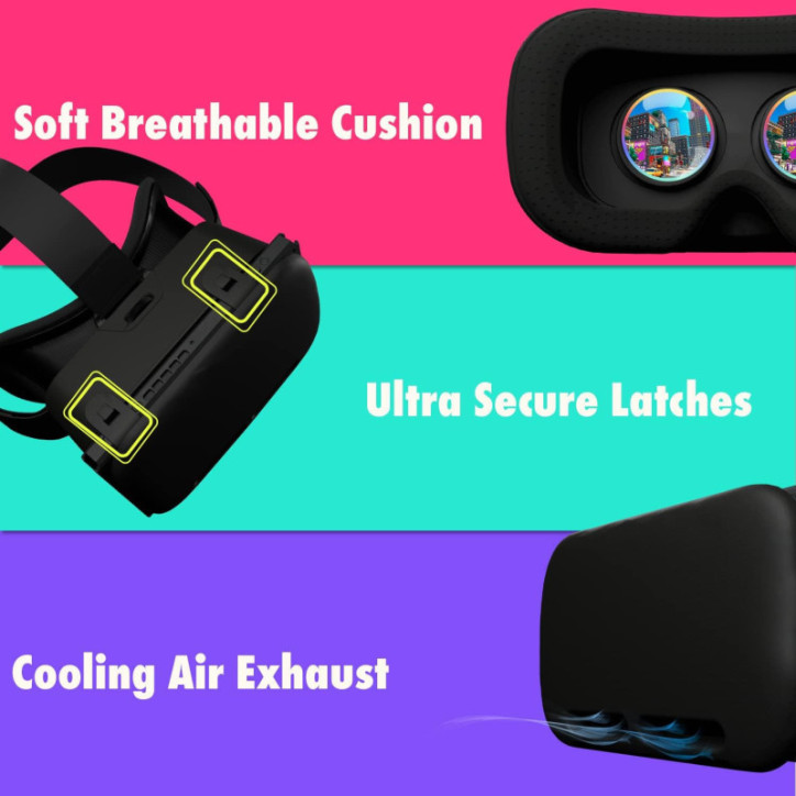 Casque VR Orzly pour Nintendo Switch & OLED avec Lentille Ajustable - Édition Cadeau Noire Casque VR Orzly pour Nintendo Switch & OLED avec Lentille Ajustable - Édition Cadeau Noire