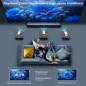 Mini Projecteur Portable 4K WiFi 6 BT 5.2 Full HD Auto Keystone Rotation 180° Home Cinéma Blanc