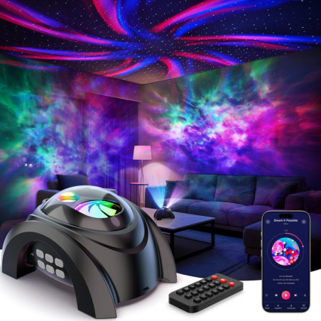 Projecteur Galaxy Rossetta avec Bluetooth, Lumière Nuit & Minuteur