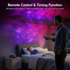 Projecteur Galaxy Rossetta avec Bluetooth, Lumière Nuit & Minuteur
