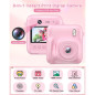 Appareil Photo Instantané Enfant 48MP Selfie 1080P avec Impression, Carte 32GB, Papier, Rose Appareil Photo Instantané Enfant 48MP Selfie 1080P avec Impression, Carte 32GB, Papier, Rose