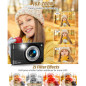 2025 Kids Digital Camera 56MP FHD 1080P, 16x Zoom, Anti-Shake, Face/Smile Detect, 32GB Card, Black 2025 Kids Digital Camera 56MP FHD 1080P, 16x Zoom, Anti-Shake, Face/Smile Detect, 32GB Card, Black