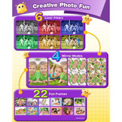 Appareil Photo Enfants Instantané - Cadeau Anniversaire Noël