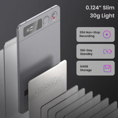 Enregistreur Vocal AI 64GB - Transcription, Annulation de Bruit