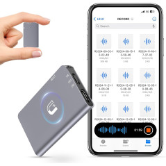 Enregistreur Vocal Numérique 64GB - 40H, IA & Réduction Bruit