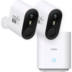 aosu Wireless Outdoor Security Camera, 2K HD, 240-Day Battery, No Sub