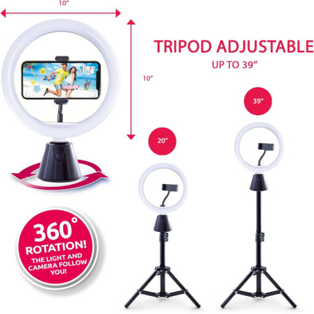 Canal Toys Studio Creator 360 Video Maker Kit with Green Screen, Tripod, Face & Motion Tracker, 10 Light Ring