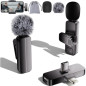 2 Pack Wireless Mini Lavalier Lapel Microphones for iPhone & Android, 65ft Cordless, Noise Reduction, 6H Battery 2 Pack Wireless Mini Lavalier Lapel Microphones for iPhone & Android, 65ft Cordless, Noise Reduction, 6H Battery