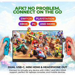 Écran Portable AOC 16T20 15.6 FHD USB-C, HDMI, Haut-parleurs
