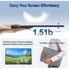 InnoView Écran Portable 15,6 1080P Ultra-Mince USB-C HDMI