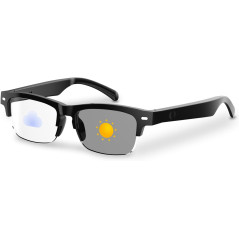 Smart Bluetooth Glasses with Open-Ear Audio, Photochromic Lenses & IPX4