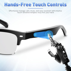 Smart Bluetooth Glasses with Open-Ear Audio, Photochromic Lenses & IPX4
