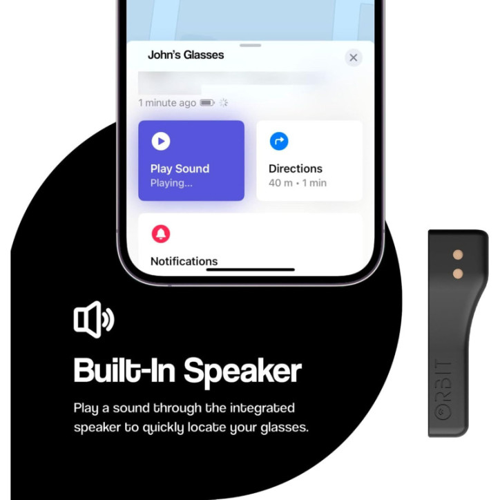 ORBIT x Glasses Tracker for Apple Find My (iOS Only) – Locate Your Glasses Easily, No Android Support