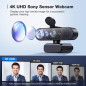 EMEET C960 Webcam 4K UHD Sony, Autofocus PDAF, Micros Anti-Bruit, Correction Lumière, Housse Privée EMEET C960 Webcam 4K UHD Sony, Autofocus PDAF, Micros Anti-Bruit, Correction Lumière, Housse Privée