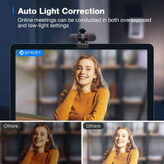 EMEET C960 4K Webcam – Sony Sensor, Auto Focus, Dual Mics & Privacy Cover