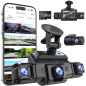 Caméra Auto 360° 4 Canaux Avant/Arrière/Intérieur, GPS, WiFi 5G, Vision Nuit, 160° Grand Angle, 128GB Inclus Caméra Auto 360° 4 Canaux Avant/Arrière/Intérieur, GPS, WiFi 5G, Vision Nuit, 160° Grand Angle, 128GB Inclus