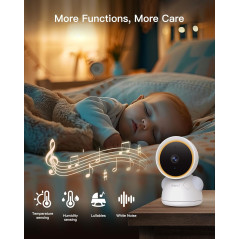 Moniteur Bébé ARENTI 2 Caméras 2K WiFi 6 avec Détection Sons