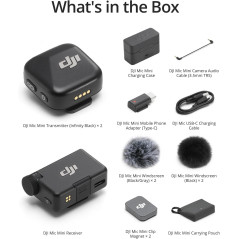 DJI Mic Mini Wireless Lavalier Mic for iPhone/Camera/Android – 48h Use