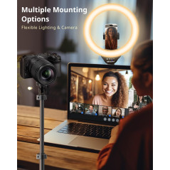 UBeesize Ring Light 12 avec Trépied 62 pour Vidéo, Live Streaming, Compatible Téléphones & Caméras