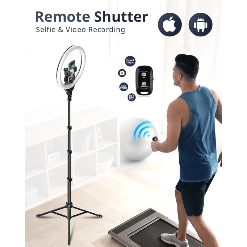 UBeesize 12 Selfie Ring Light & 62 Tripod for Streaming & Recording