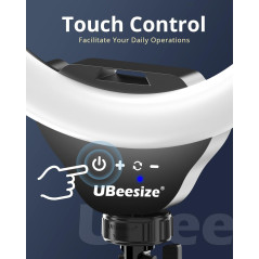 UBeesize Ring Light 12 avec Trépied 62 pour Streaming